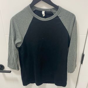 Canvas Mens 3/4 Sleeve Baseball T-Shirt